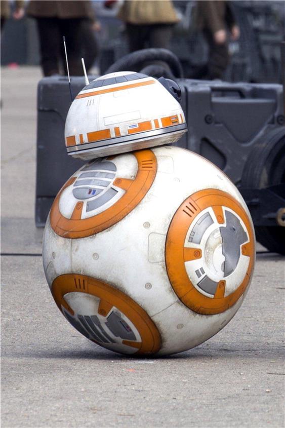 BB-8, der niedliche Roboter aus dem Star-Wars-Film „Erwachen der Macht“. Foto: David James Â© 2015 Lucasfilm Ltd. &amp; TM.