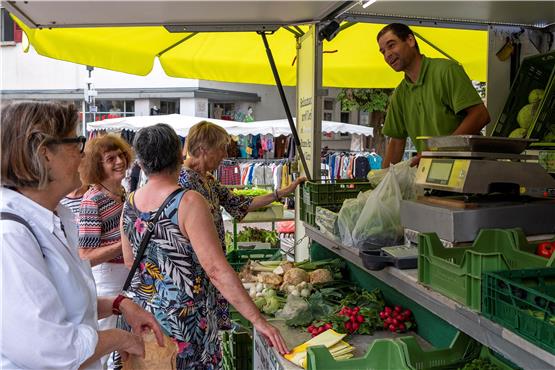 Rottenburger Wochenmarkt: Zwischen Salat und Oliven Zeit zum Schwätzen