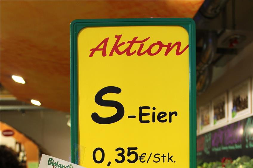 Bio-Eier-Nachfrage gesteiegen nach Skandal, Bild aus dem Marktladen am Europaplatz