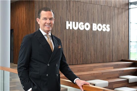 Daniel Grieder, der Vorstandsvorsitzende des Modekonzerns Hugo Boss, aufgenommen in der Zentrale in Metzingen. Foto: Bernd Weißbrod/dpa