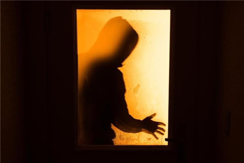 Der Schatten eines Mannes ist hinter einer gläsernen Wohnungstür zu sehen. Foto: Nicolas Armer/Archiv dpa/lsw