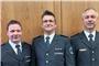 Die Feuerwehrleute Patrick Flammer, Thomas Lauria und Jochen Rein wurden in ihren Führungsämtern bestätigt.Bild: Susanne Mutschler