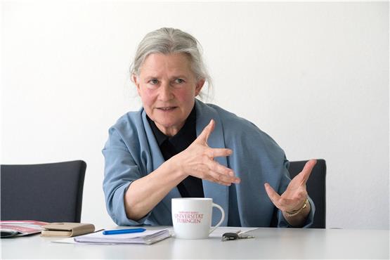 „Die Uni ist gut aufgestellt’“: Karla Pollmann führt seit dem 1. Oktober 2022 die Tübinger Universität. Bild: Ulrich Metz