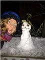 Dieser kleine Schneemann entstand am Dienstagabend im Loretto. Bild: Pat Wombat