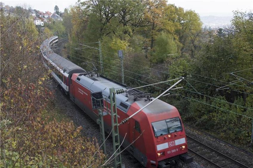 Ein Zug fährt auf der Gäubahnstrecke. Foto: Franziska Kraufmann/Archiv dpa/lsw