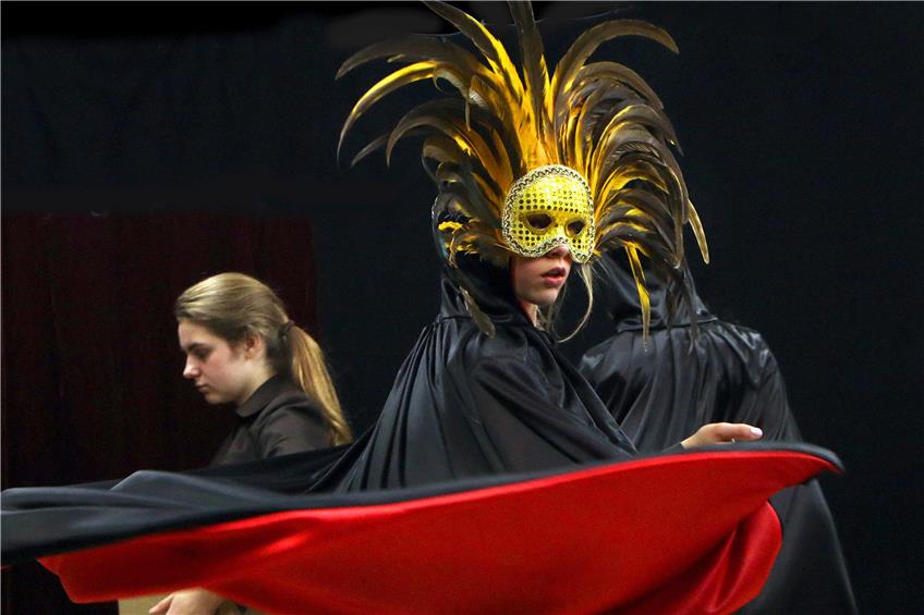 Ein märchenhaftes Spiel mit venezianischen Masken haben „Die Setzlinge“ im Theater Hammerschmiede inszeniert. Eine Szene aus dem „Herr der Diebe“ nach Cornelia Funke mit dem Jugendensemble. Bild: Haymann