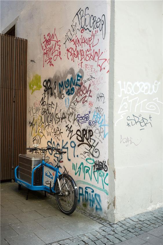 Eine Wand in der Collegiumsgasse. Bild: Metz