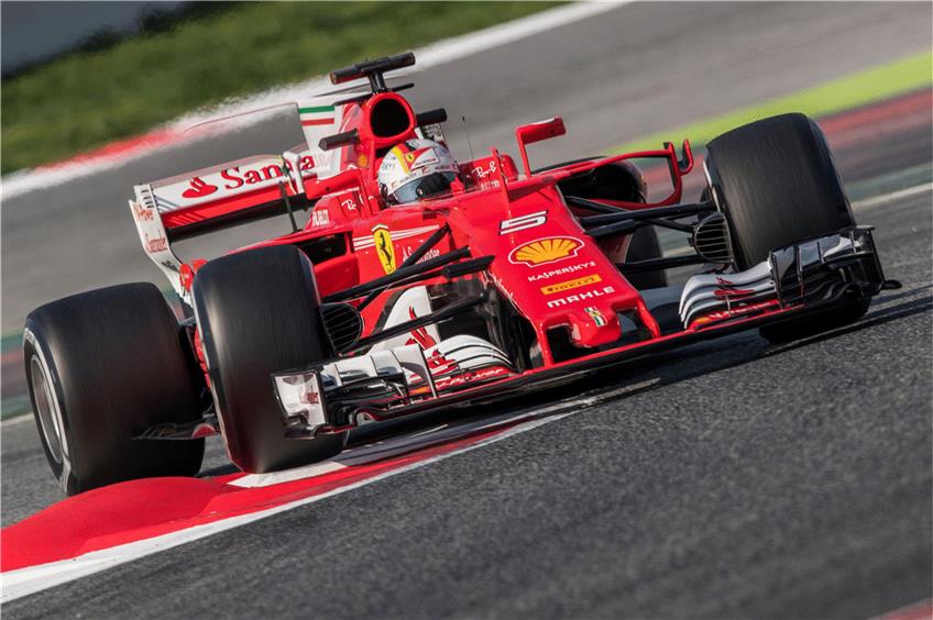 Erster Einsatz im neuen Ferrari: Sebastian Vettel. Foto: dpa
