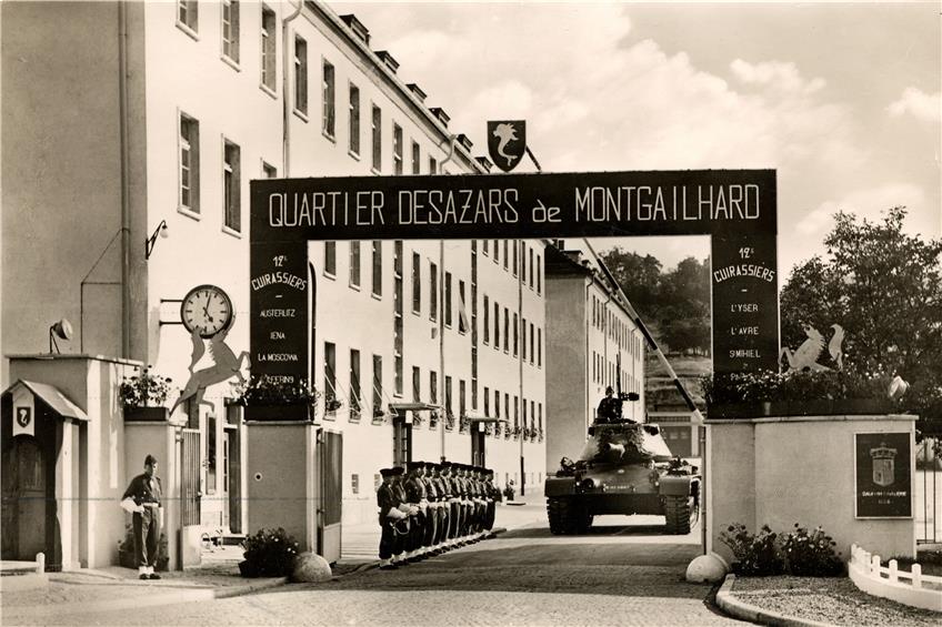 In der Burgholzkaserne – hier im Jahre 1955 – waren die Franzosen stationiert. Bild: Archiv