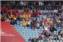 Wenig Zuschauerinteresse beim Spielbeginn in Sotschi. Das Confed-Cup-Spiel Austr...