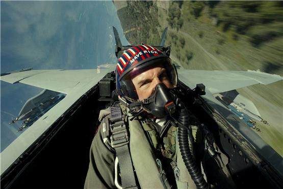 30 Jahre später: Tom Cruise als Capt. Pete „Maverick“ Mitchell in „Top Gun: Maverick“.   Foto: Paramount Pictures