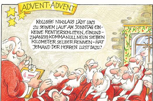 Advent, Advent. Zeichnung: Sepp Buchegger
