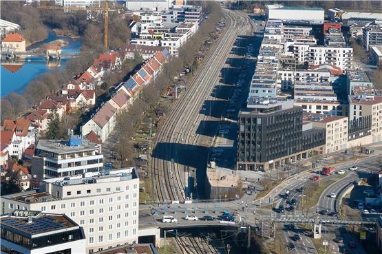 Am Güterbahnhof soll ein neuer Haltepunkt für die Regionalstadtbahn entstehen. Deshalb wird nun eine Unterführung gebaut. Archivbild: Ulrich Metz