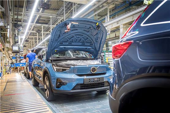 Angelaufen: die Produktion des C40 Recharge Pure Electric im belgischen Volvo-Werk Gent. Foto: Hersteller