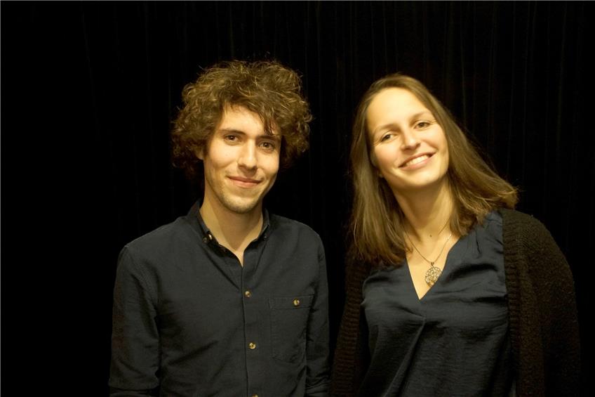 Anja Gurres und Mitstudent Manuel Ostwald. Bild: Zimmermann