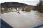 Auch wenn das Hochwasser noch harmlos war - spektakulär sah der Neckar trotzdem ...