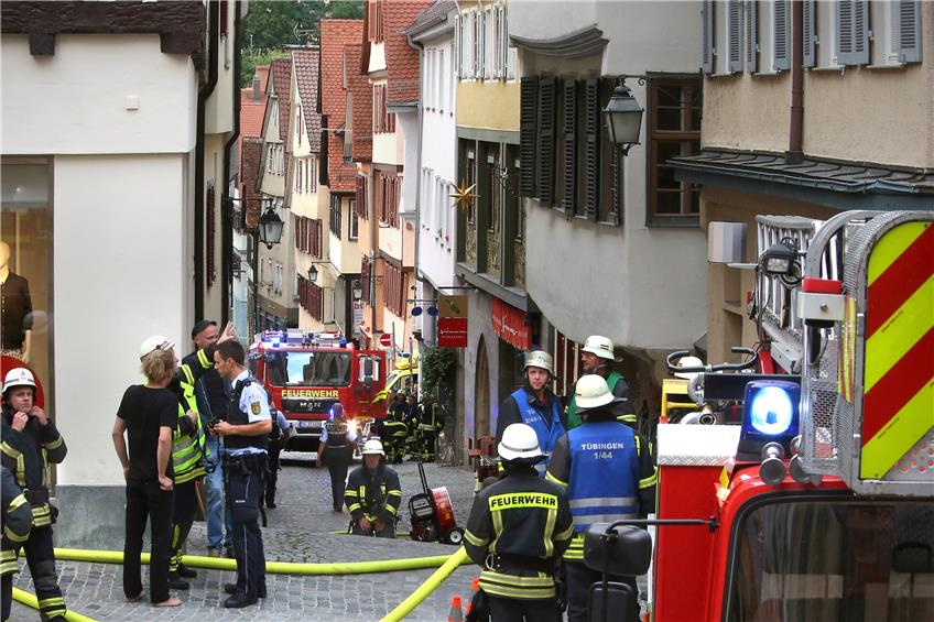 Am Montagabend brannte es in einer Wohnung in der Tübinger Altstadt