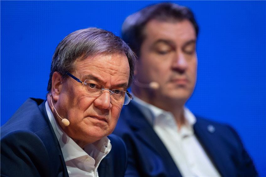 Brauchen eine Strategie für den Bundesrat: CDU-Vorsitzender Armin Laschet und CSU-Chef Markus Söder. Foto: Guido Kirchner/dpa