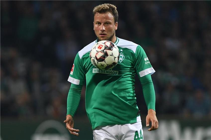 Bremens Philipp Bargfrede gegen Wolfsburg. Foto: David Hecker/Archiv dpa