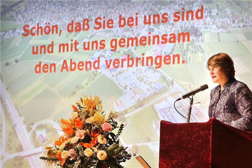 Bürgermeisterin Silke Höflinger während ihrer Neujahrsansprache Bild: Anne Faden