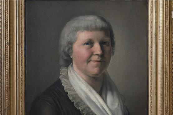 Bürgermeistersgattin Johanna Rosina Bossert, ebenfalls von Dörr porträtiert.