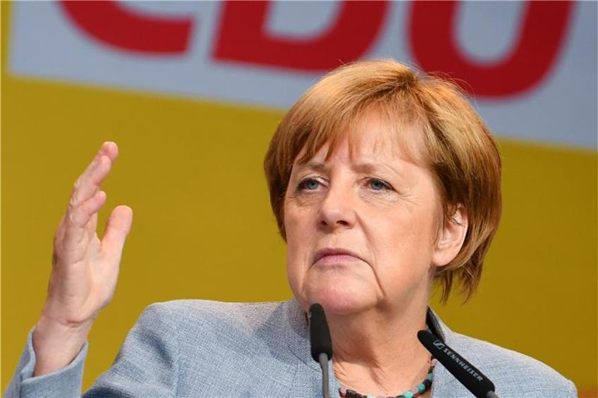 Bundeskanzlerin Angela Merkel (CDU). Foto: Uwe Anspach dpa/lsw