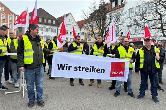 Busfahrerstreik am Mittwoch in Reutlingen. Bild: Maik Wilke