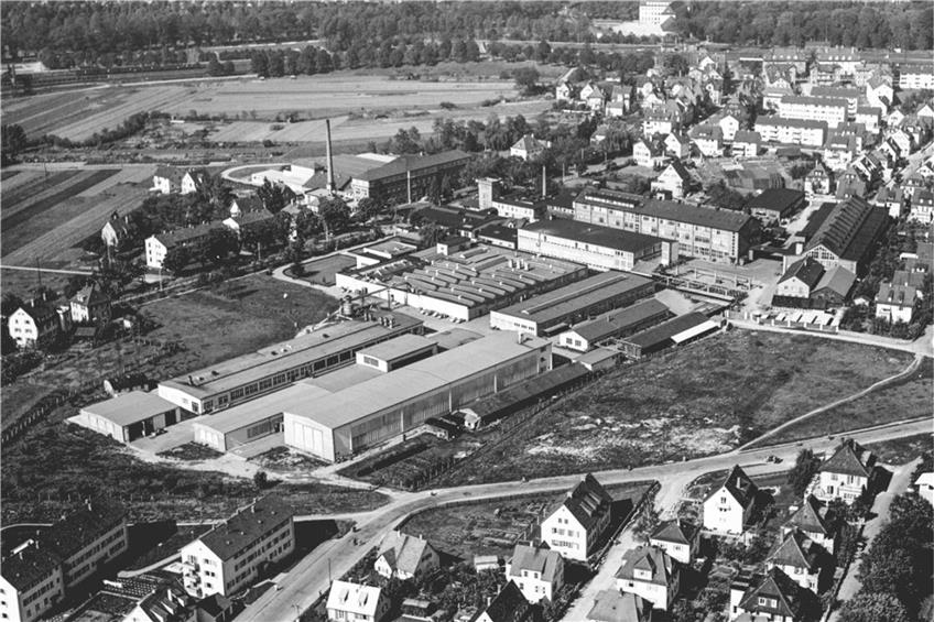 Das Derendinger Betriebsgelände der Walter AG im Jahr 1957. Archivbild