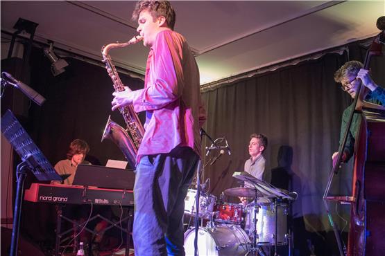 Das Lenny-Rehm-Quartett im Club Voltaire.Bild: Martin Seigel