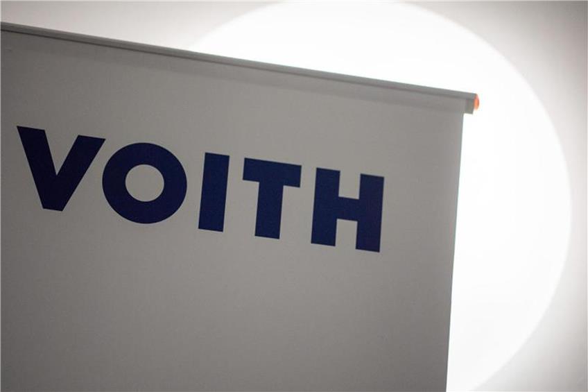 Das Logo des Maschinenbauunternehmens Voith. Foto: Sebastian Gollnow/dpa/Archivbild