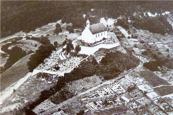 Das Luftbild zeigt die Parzellierung des Kapellenbergs zu Beginn des 20. Jahrhunderts. Bild: Fotosammlung Ortsarchiv Wurmlingen