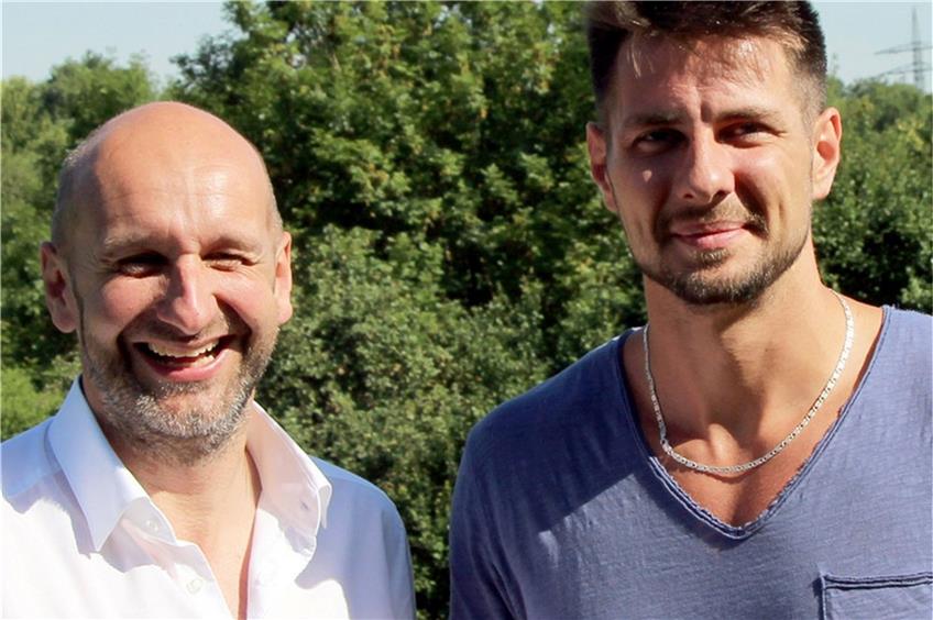 „Das fehlende Puzzleteil“: Trainer Hans Peter Müller-Angstenberger (links) und der ungarische Zugang Ferenc Németh. Bild: TVR