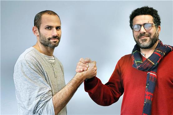Das israelisch-palästinensische Friedensduo: Rotem Levin (links) und Osama Iliwat. Bild: Horst Haas