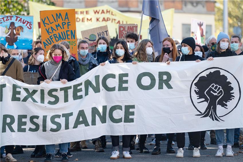 Demonstration der Klimaschutzbewegung Fridays for Future im Oktober in Stuttgart. Foto: Marijan Murat/dpa 