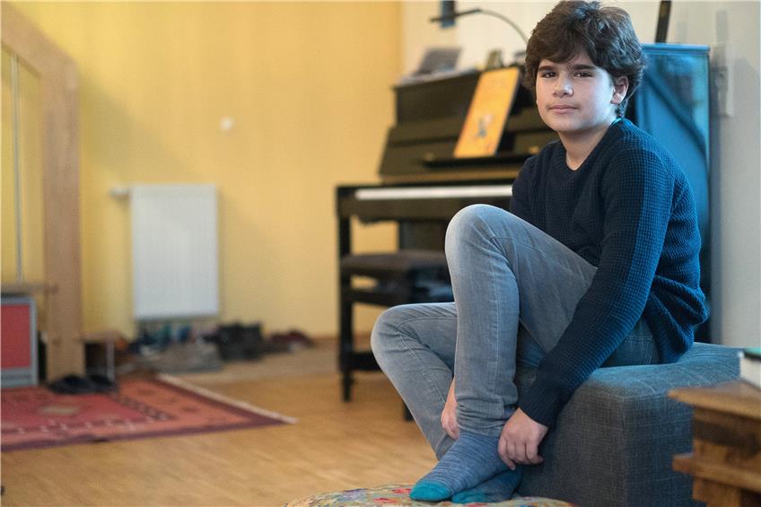 Der 13-jährige Amin Yasin aus Tübingen spielt im ARD-Zweiteiler „Brüder“ einen syrischen Jungen.Bild: Metz