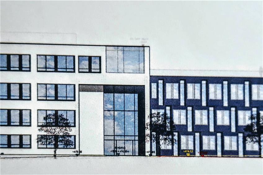 Der Entwurf für den Cegat-Anbau rechts (links das Bestandsgebäude). Abbildung: Dannien Roller