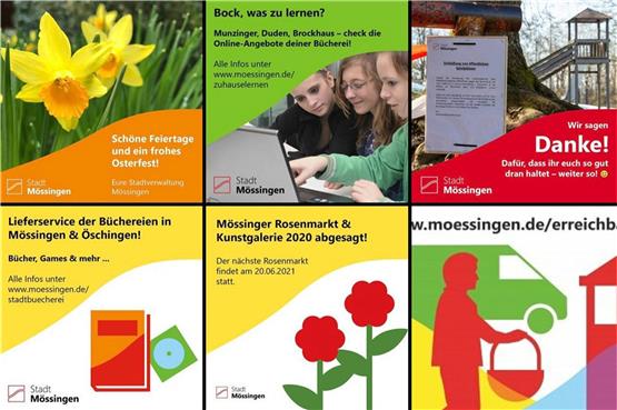 Der Instagram-Account der Stadt Mössingen: Obwohl die Plattform vorwiegend auf Lifestyle und Ästhetik setzt, stehen hier informative Grafiken im Vordergrund. Screenshot