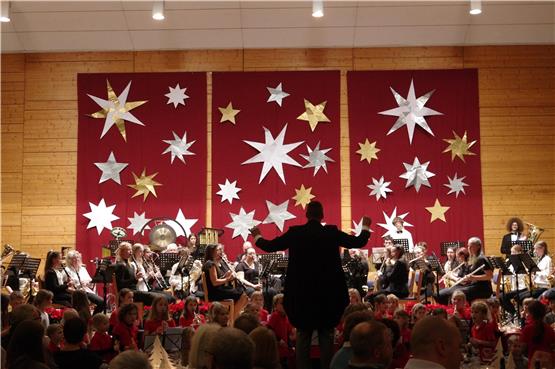 Der Musikverein Wannweil feierte am Samstag sein festliches Weihnachtskonzert. Bild: Finn Jung