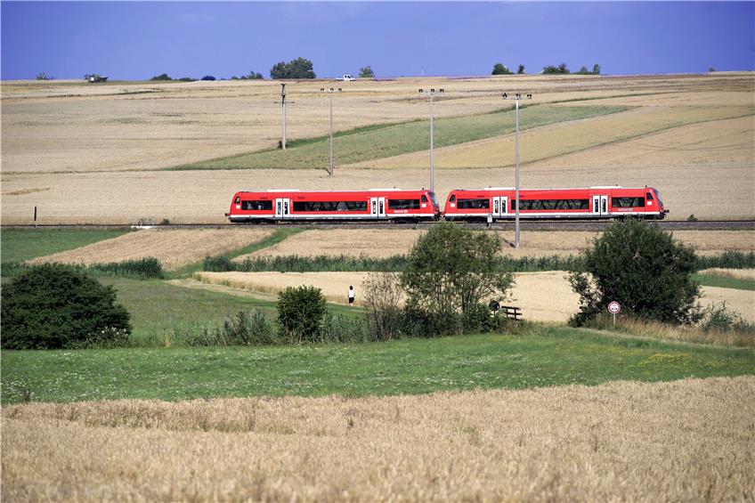 Die Ammertalbahn bei Entringen. Archivbld: Ulrich  Metz