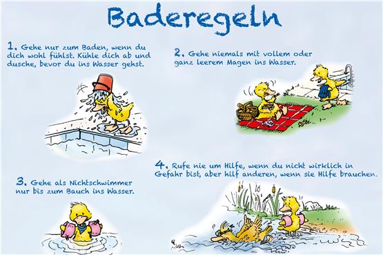 Die Bade-Regeln der DLRG.