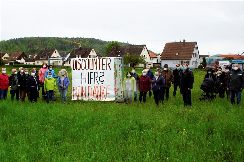 Die Kundgebung gegen Norma in Kiebingen. Bild: Martin Zimmermann