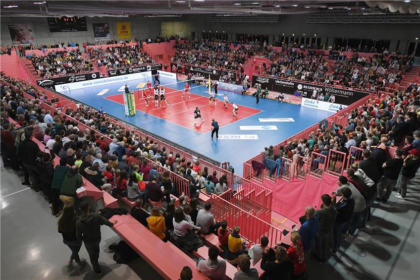 Die Rottenburger Volleyballer veroren am Abend ihr Heimspiel in der Paul-Horn-Arena. Archivbild: Ulmer