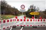 Die Straße zwischen Bad Niedernau und Obernau war am Freitag vorsichtshalber ges...