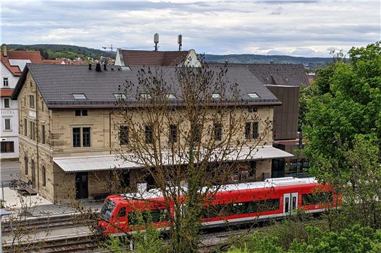 Die rote Kulturbahn und die gelben BW-Züge auf der Neckartalstrecke werden mit der Regionalstadtbahn durch silbrige Tram Trains ersetzt. Die Bahntrasse zwischen Tübingen und Horb wird dafür elektrifiziert. Archivbild: Hans-Jörg Schweizer