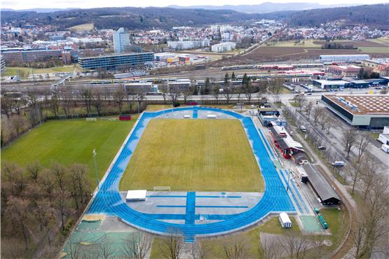 Diese Luftaufnahme vom SV 03 Stadion stammt aus dem Frühjahr. Bild: Ulrich Metz