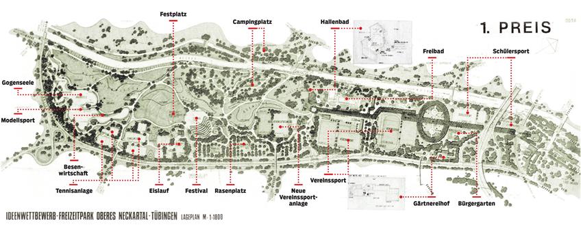 Dieser Plan gewann den Ideenwettbewerb für den Freizeitpark Oberes Neckartal vor 40 Jahren. Realisiert wurde nur wenig. Archivbild: Reinhard Schmid