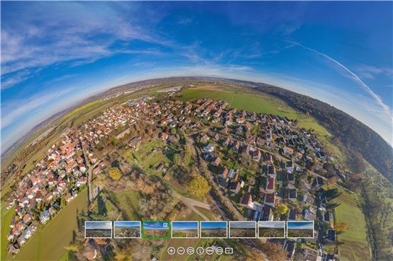 Drohnenflug über die Tübinger Teilorte: Bühl. Bild: Ulrich Metz