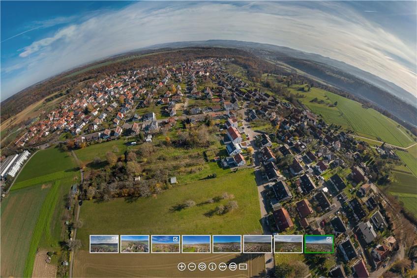 Drohnenflug über die Tübinger Teilorte: Pfrondorf. Bild: Ulrich Metz
