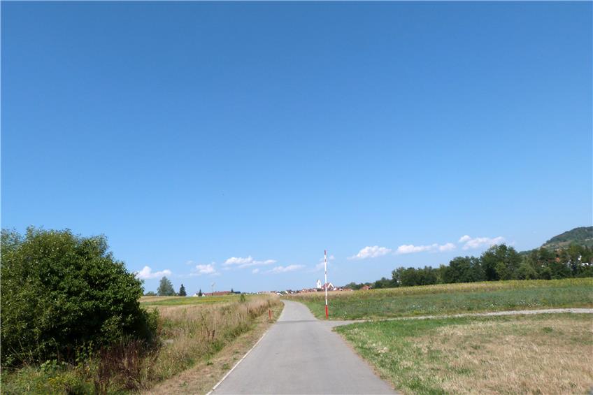 Durch lichte Laubwälder, an Feldkreuzen vorbei, führt die Strecke landschaftlich lohnend nach Dettingen. Bild: Eisele