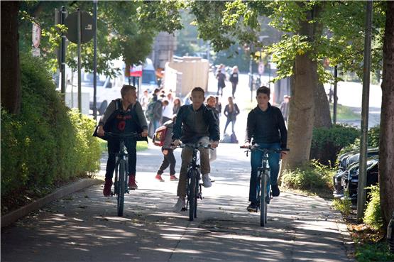 Ein Aspekt des Radverkehrskonzepts ist eine Fahrradstraße auf der Goethestraße im Schulzentrum. .Archivbild: Klaus Franke